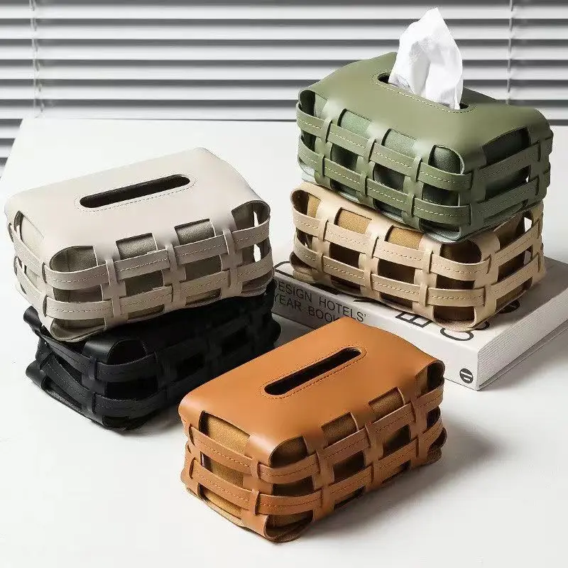 Cameron Leather Tissue Holder - Image 9