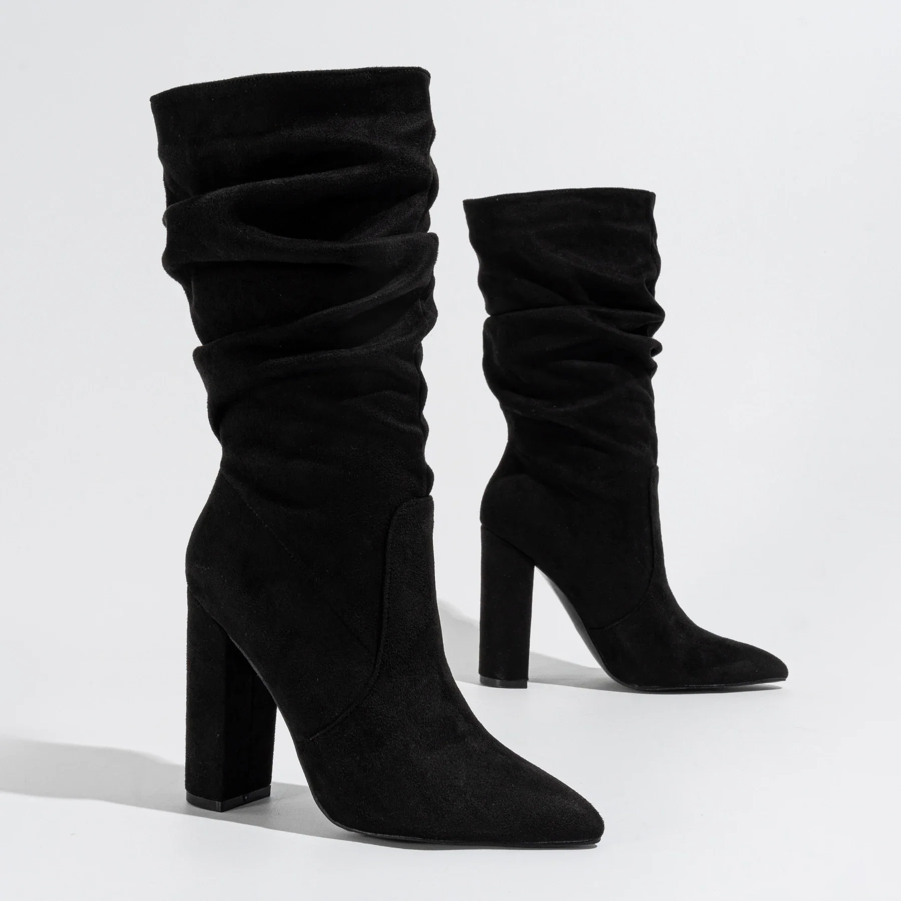 Camille High-Heel Suede Boots - Image 14