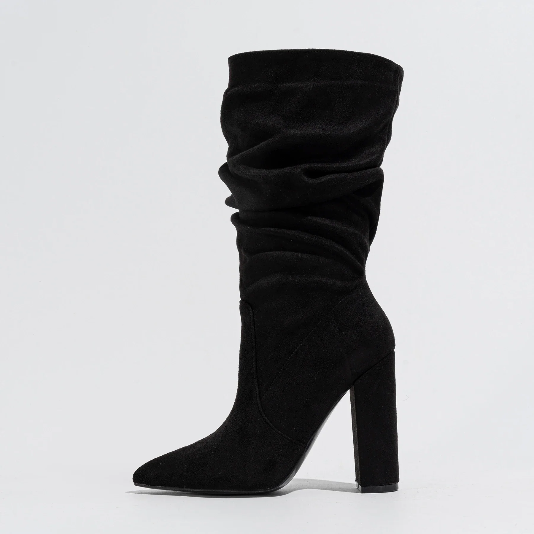 Camille High-Heel Suede Boots - Image 16