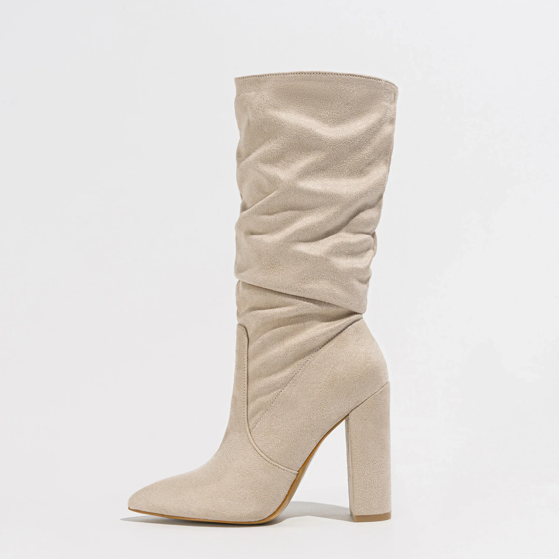 Camille High-Heel Suede Boots - Image 9