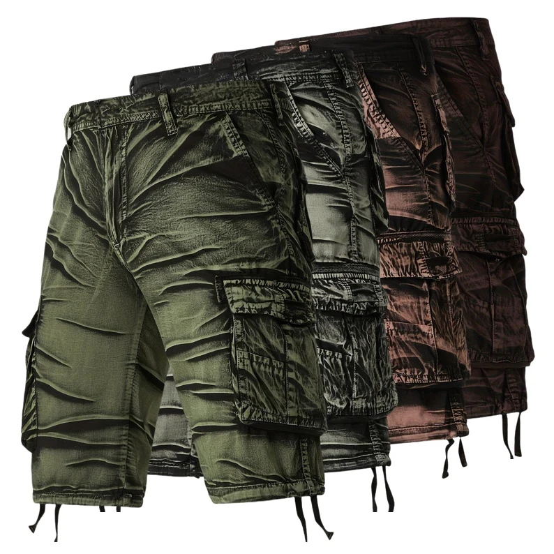 KangooSport Camo Pattern Cotton Cargo Shorts