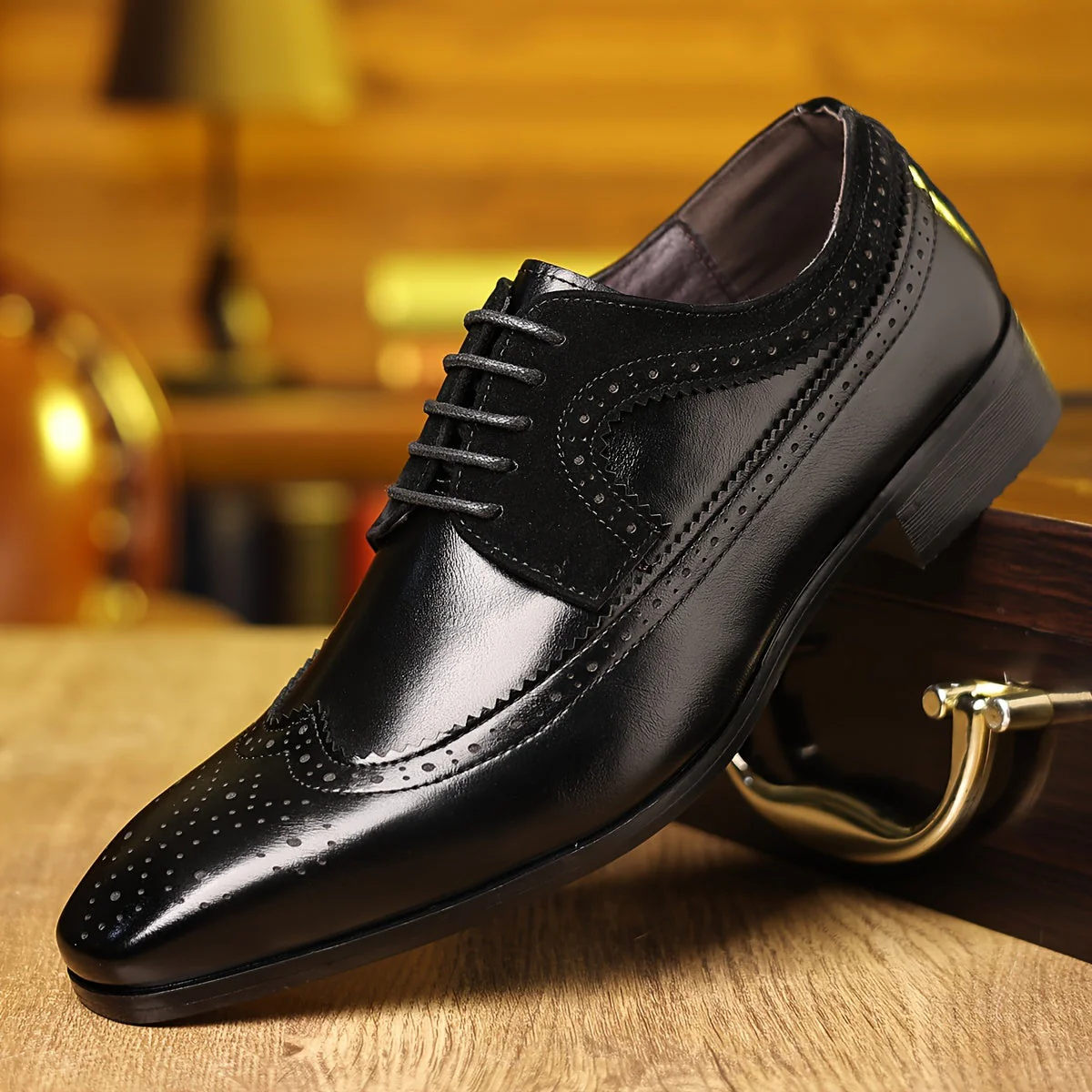 Carlos Santos Oxford Brogue Shoes - Image 2