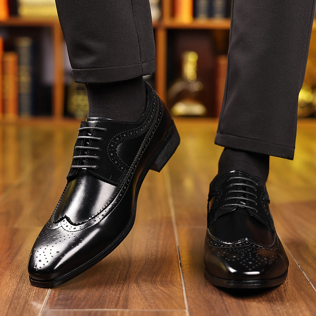 Carlos Santos Oxford Brogue Shoes - Image 5