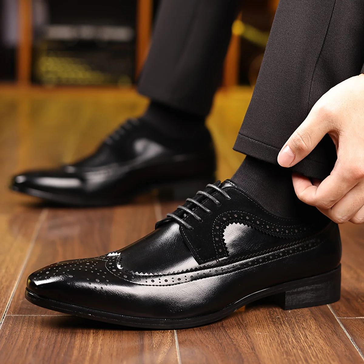 Carlos Santos Oxford Brogue Shoes - Image 6