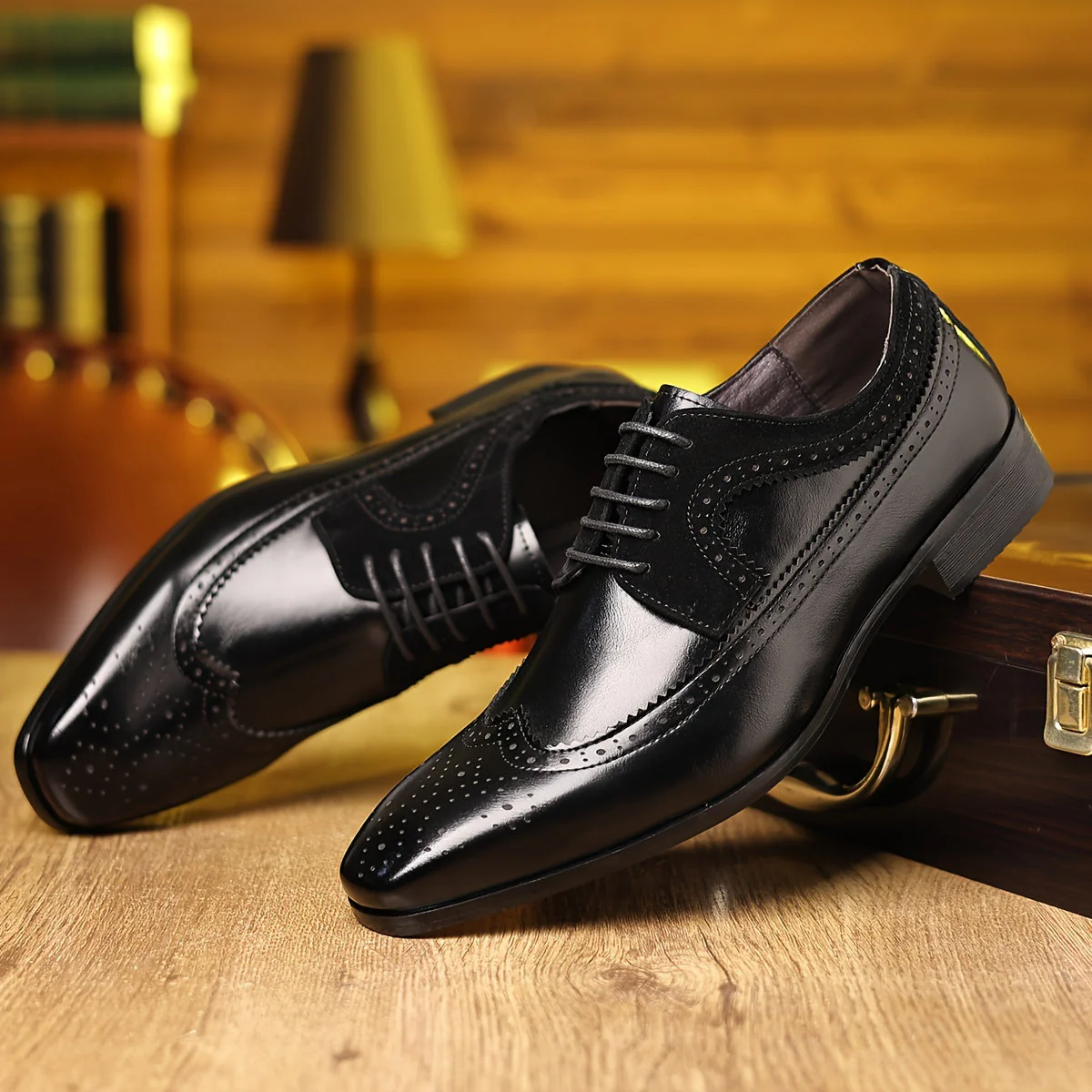 Carlos Santos Oxford Brogue Shoes - Image 8