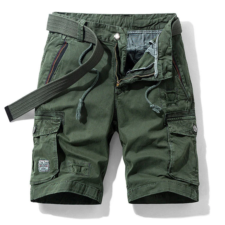 Casual Straight Leg Multi-pocket Men's Shorts - Image 10