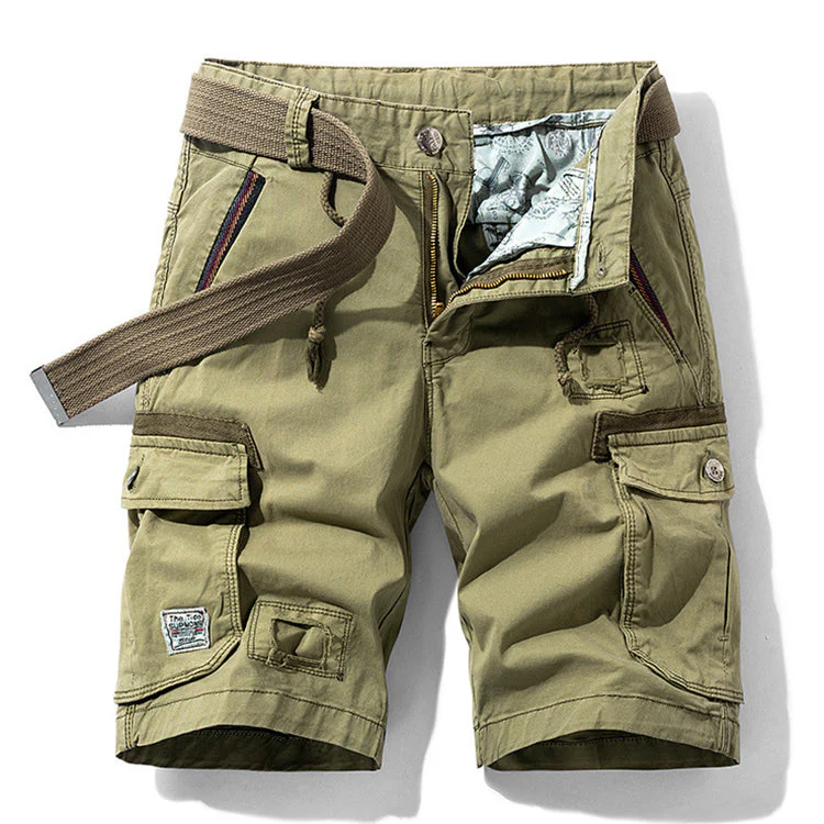 Casual Straight Leg Multi-pocket Men's Shorts - Image 11