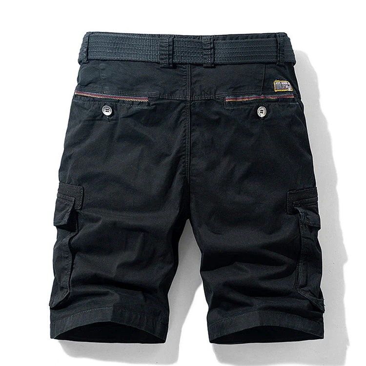 Casual Straight Leg Multi-pocket Men's Shorts - Image 5