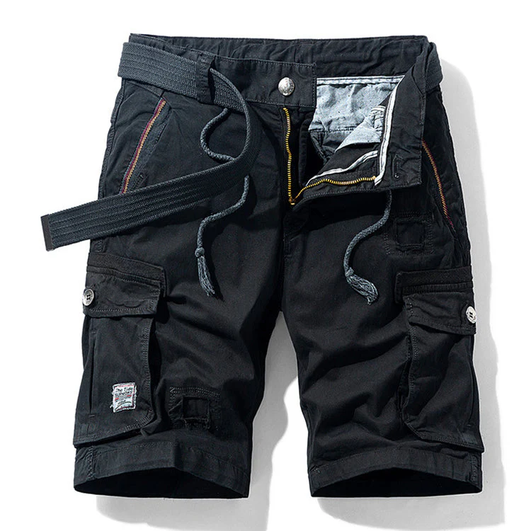 Casual Straight Leg Multi-pocket Men's Shorts - Image 9