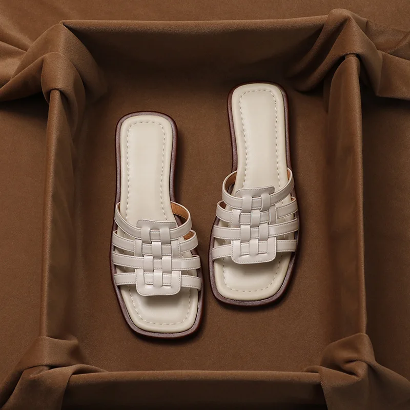 Clara Lay Leather Sandals - Image 3
