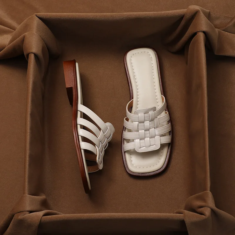 Clara Lay Leather Sandals - Image 5