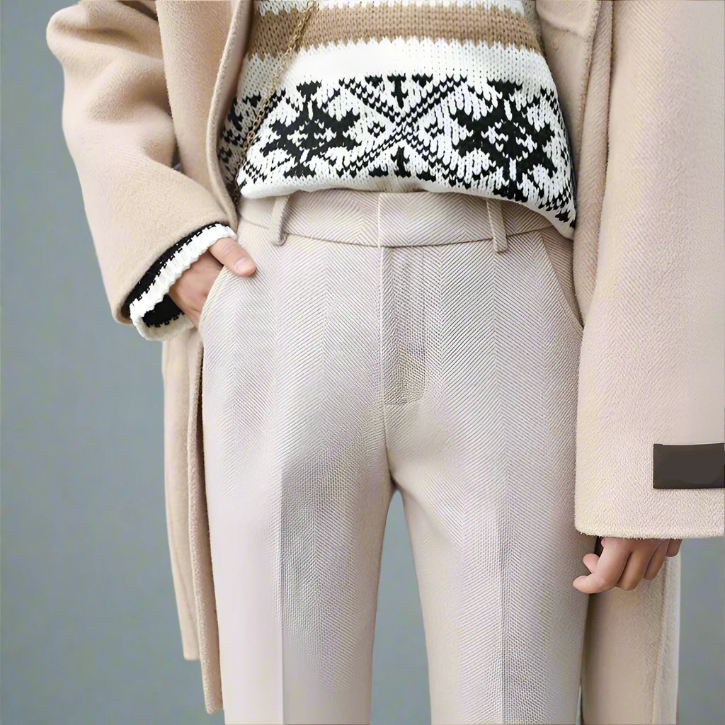 Clara Woods Herringbone Trousers - Image 4