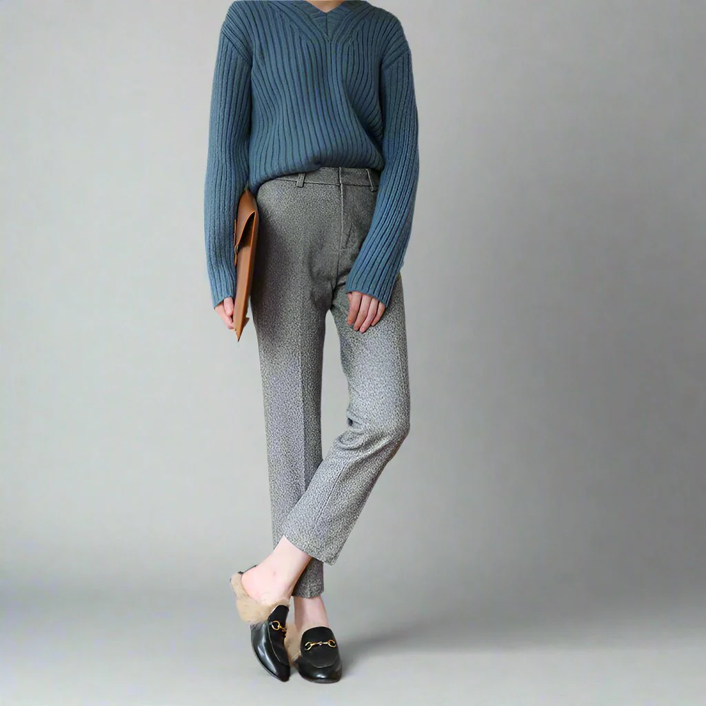 Clara Woods Herringbone Trousers - Image 5