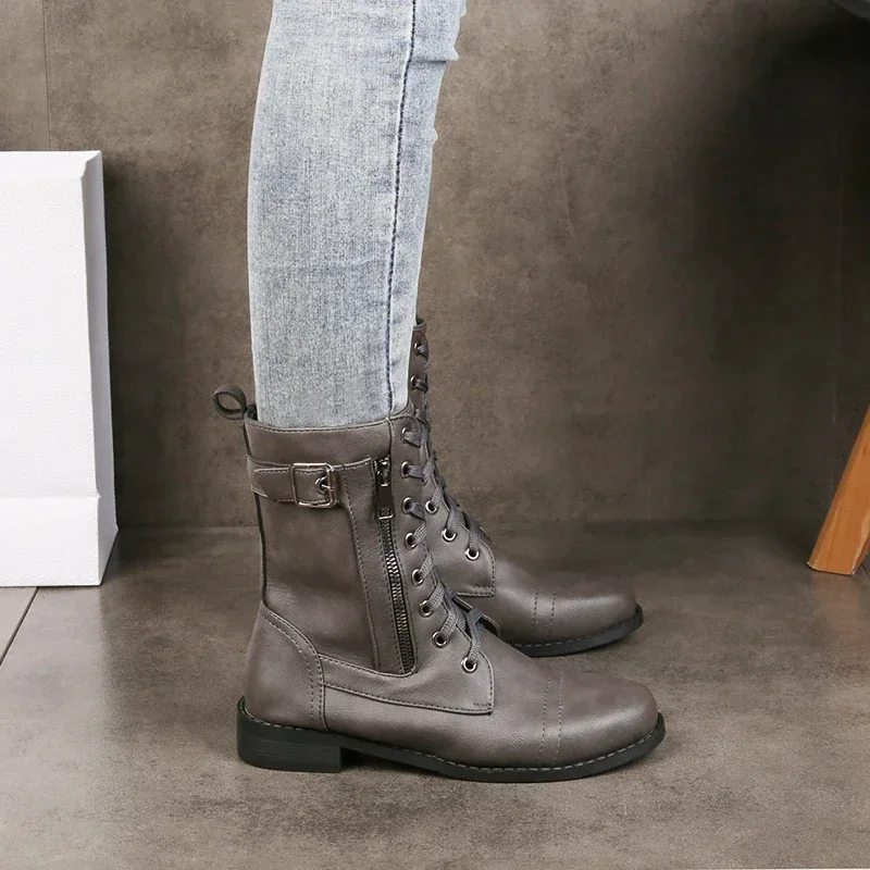 Clara Woods Leather Moto Boot - Image 5