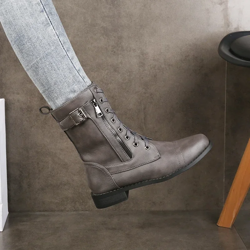 Clara Woods Leather Moto Boot - Image 6