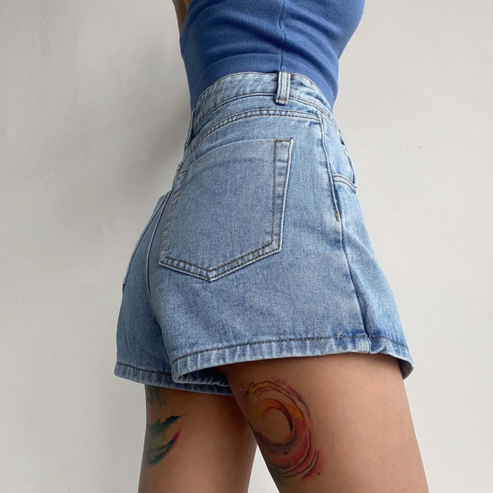 Clare Lay Denim Skorts - Image 2