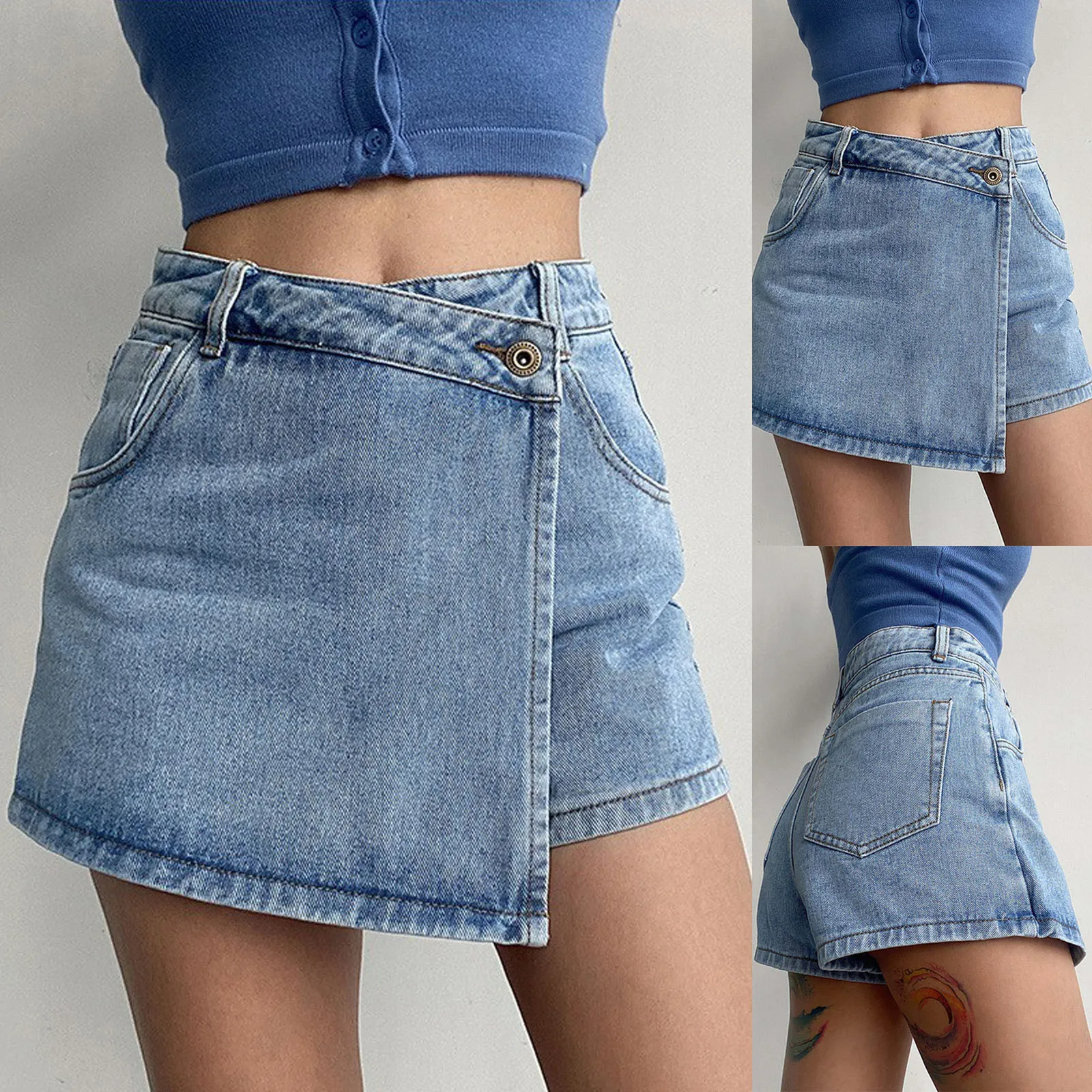 Clare Lay Denim Skorts - Image 3