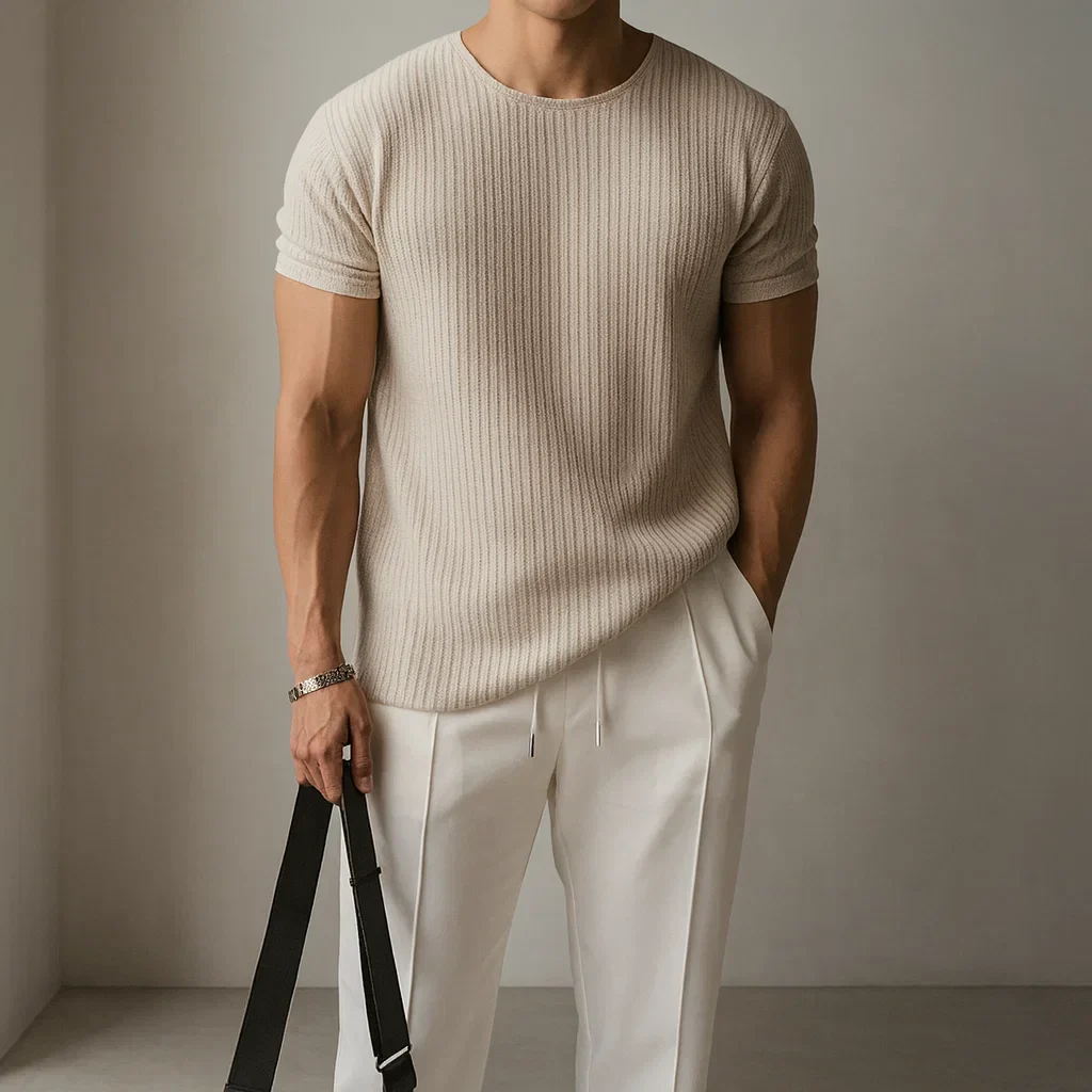 Dan Anthony Waffle Knit Shirt - Image 3