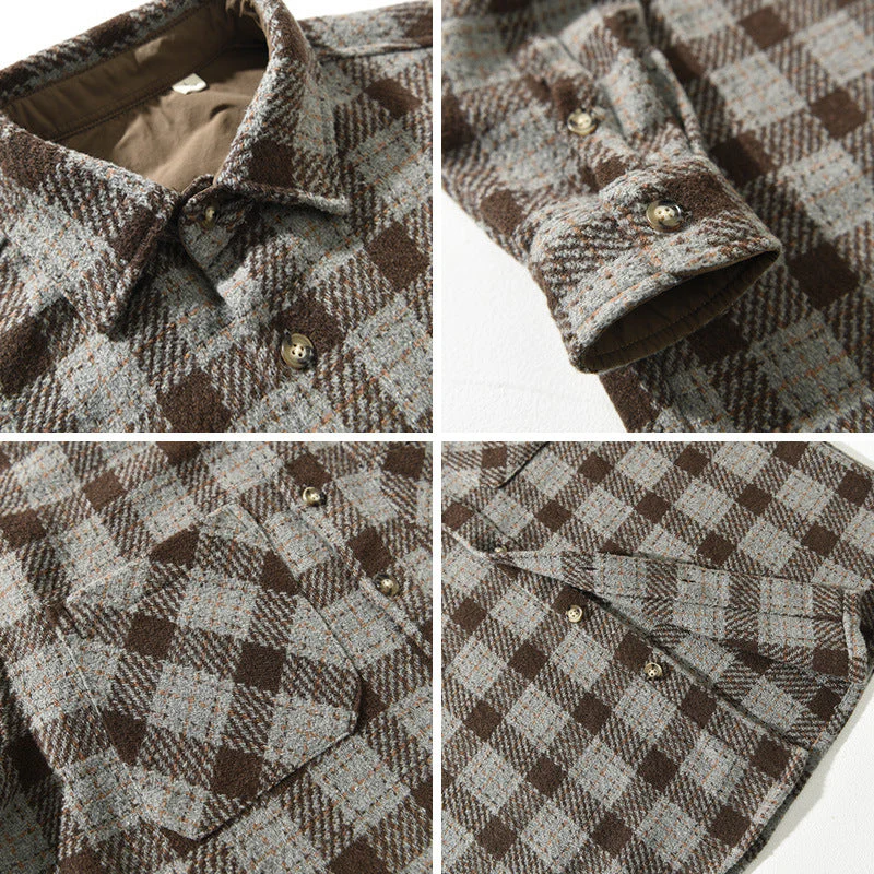 Dan Jackson Plaid Wool Shirt - Image 3