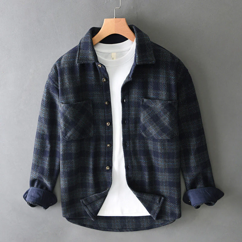 Dan Jackson Plaid Wool Shirt - Image 4