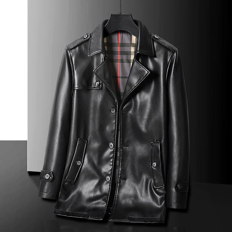 Dave Harrington Mid Length Leather Jacket
