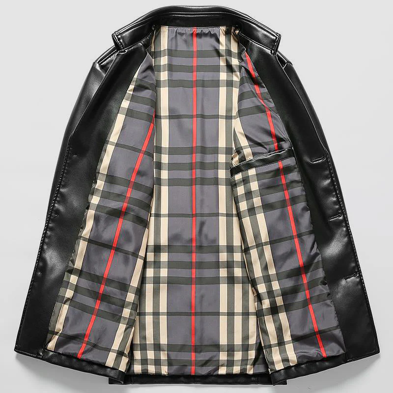 Dave Harrington Mid Length Leather Jacket - Image 5