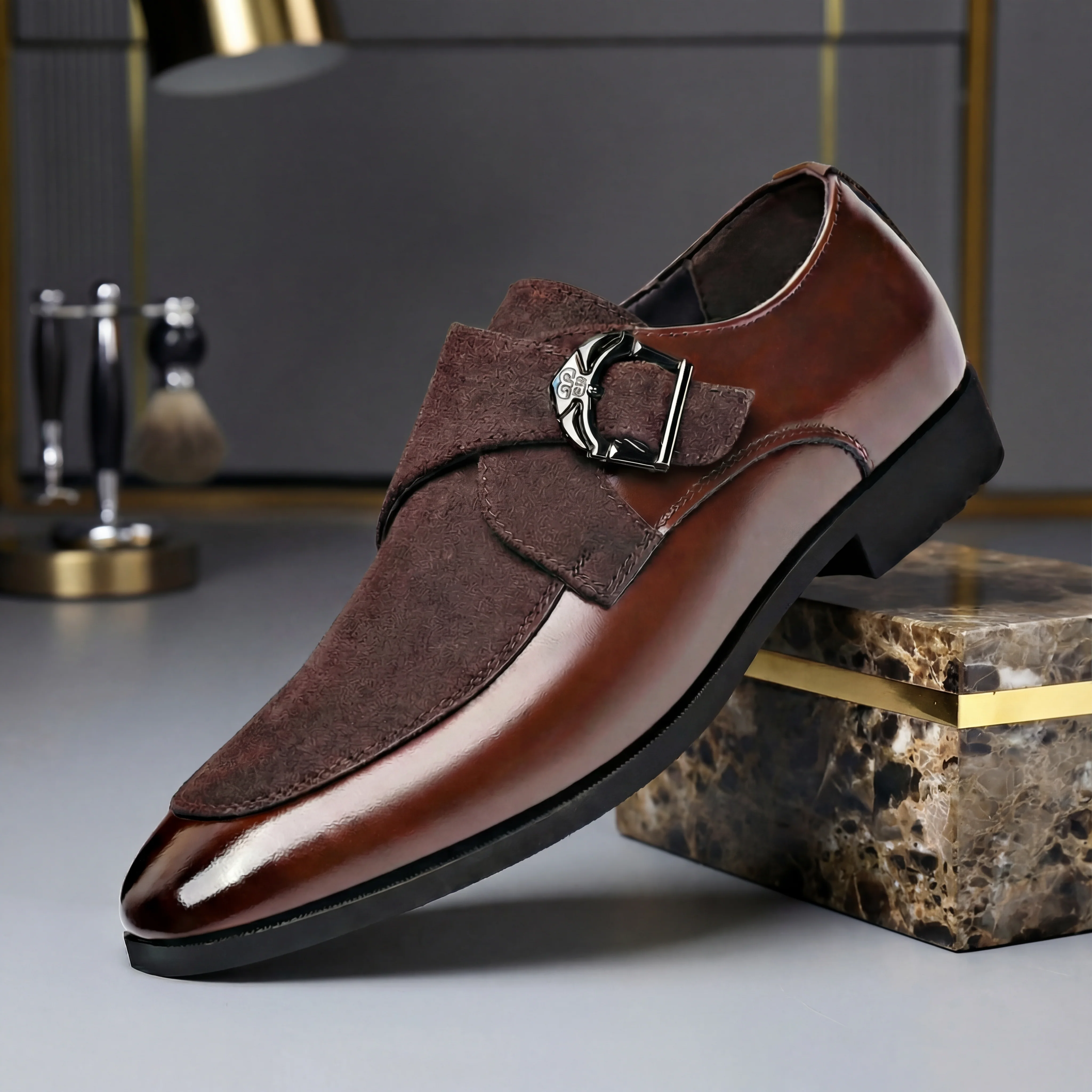 Don Harrison Suede Monk Shoe - Image 2