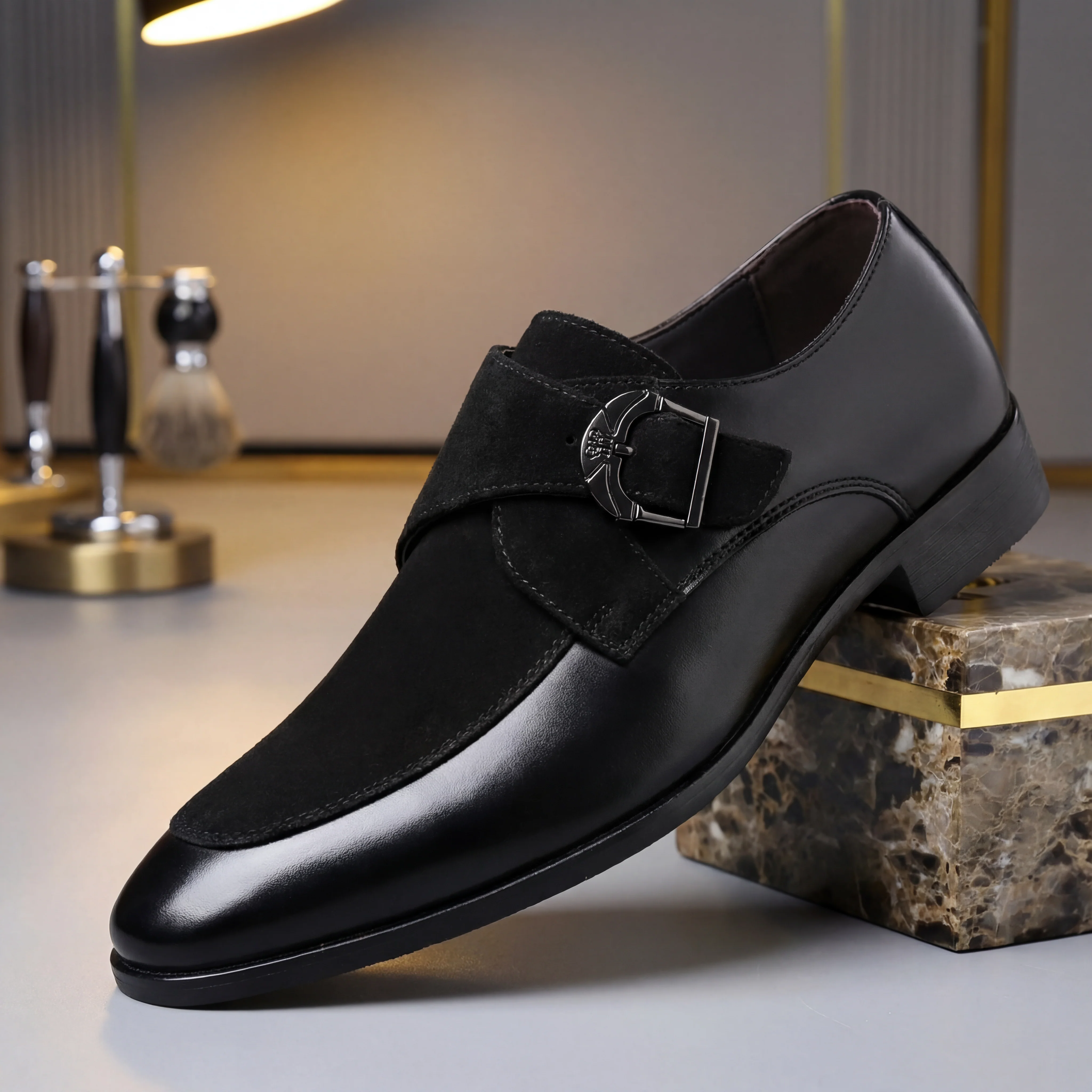 Don Harrison Suede Monk Shoe - Image 3