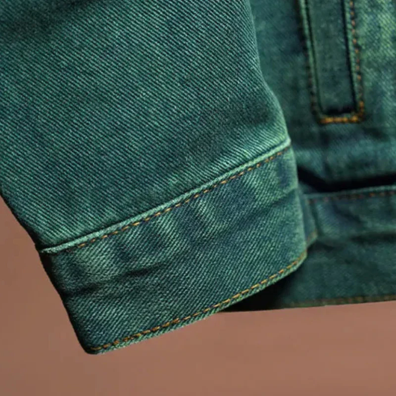 Emerald Stonewash Denim Jacket - Image 11