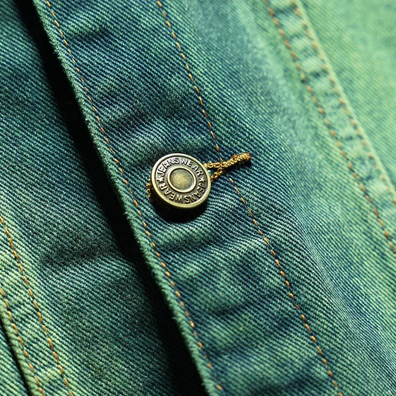 Emerald Stonewash Denim Jacket - Image 7