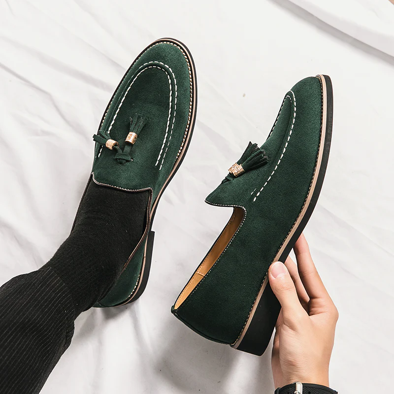 Enzo Taupe Suede Loafer - Image 10
