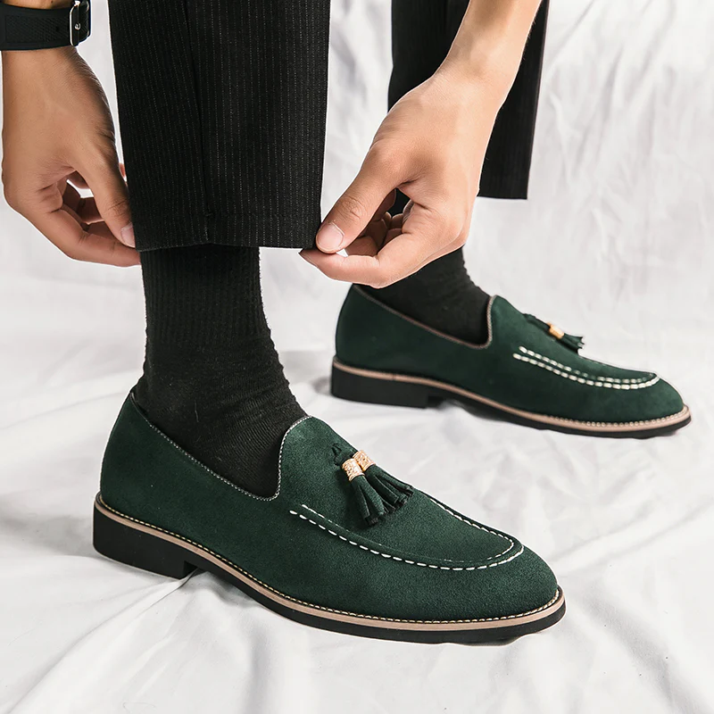 Enzo Taupe Suede Loafer - Image 11