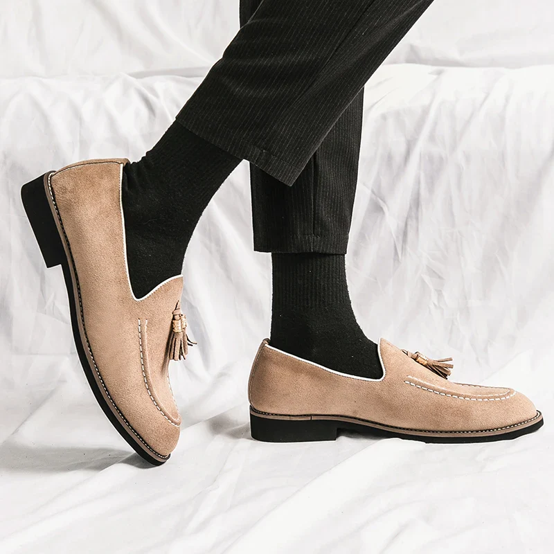 Enzo Taupe Suede Loafer - Image 3