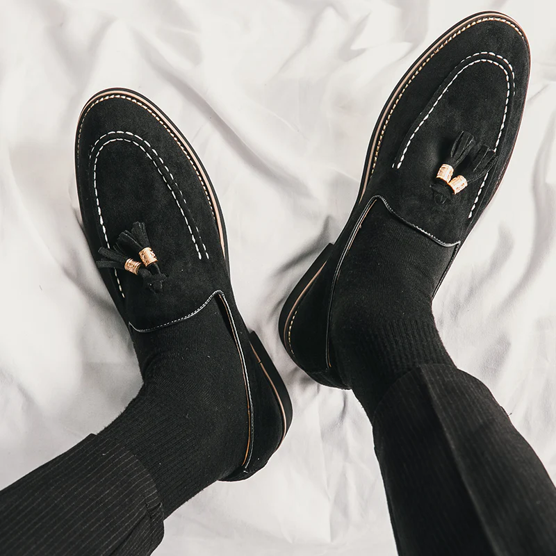 Enzo Taupe Suede Loafer - Image 6