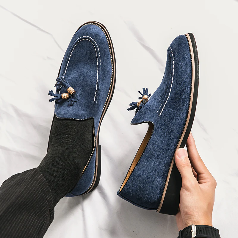 Enzo Taupe Suede Loafer - Image 8