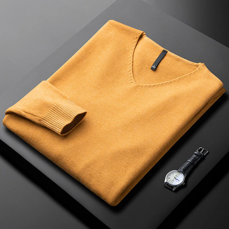Ethan Cashmere V-Neck Sweater - Image 3