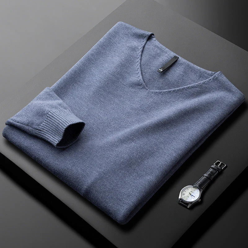 Ethan Cashmere V-Neck Sweater - Image 4