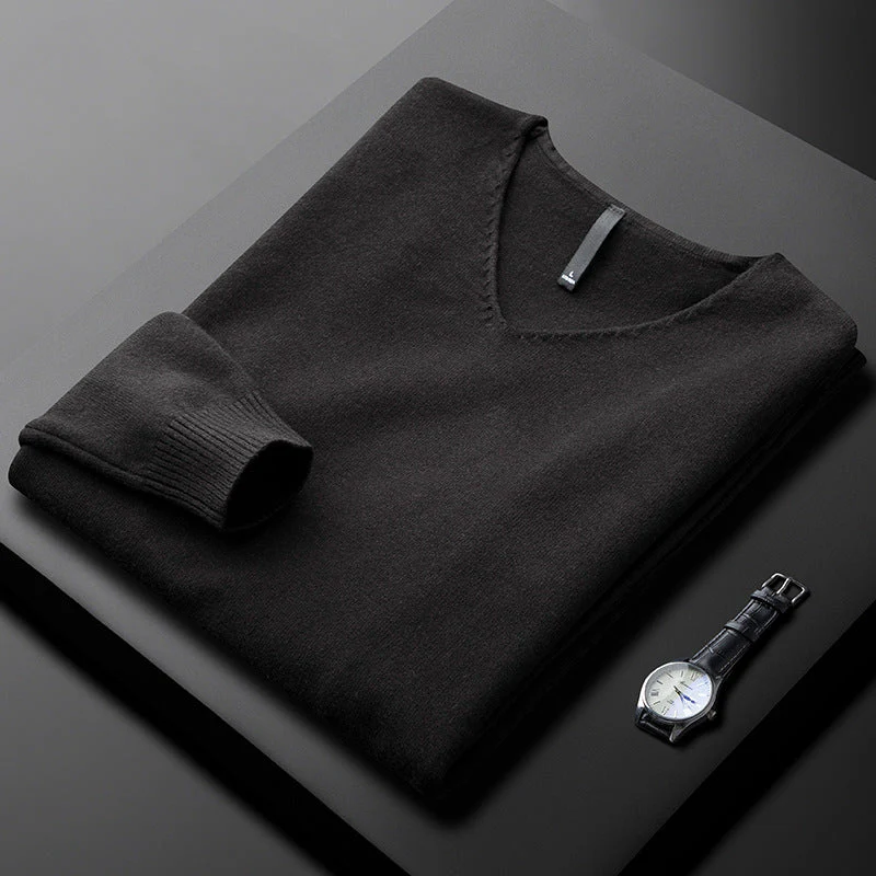 Ethan Cashmere V-Neck Sweater - Image 5