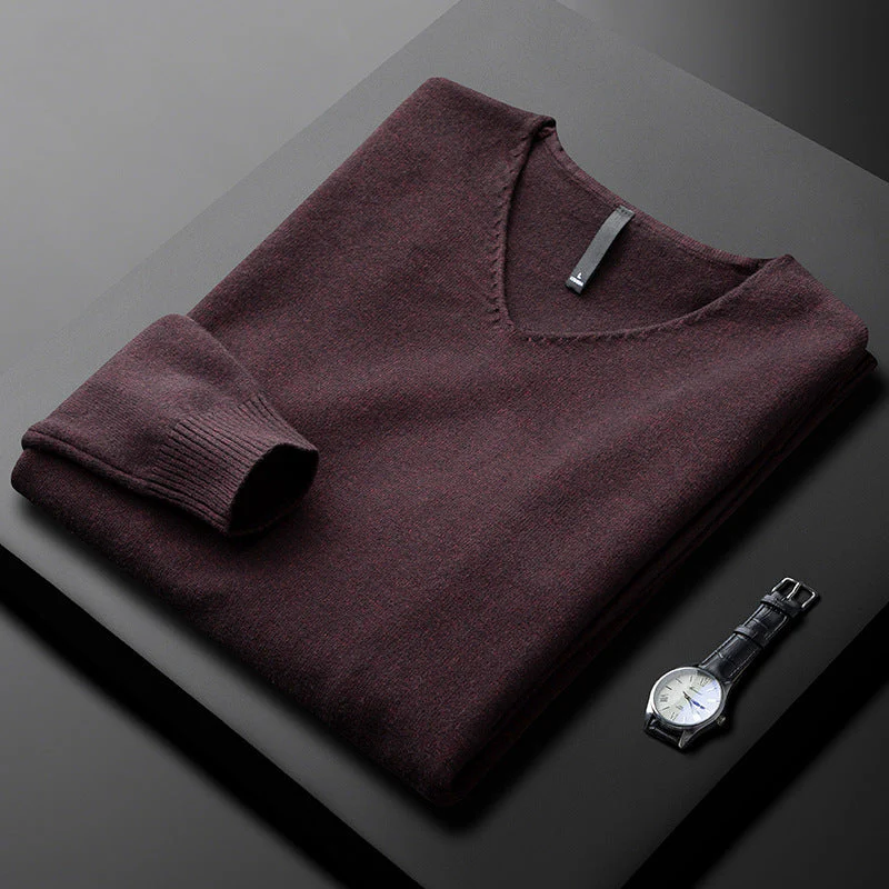 Ethan Cashmere V-Neck Sweater - Image 6