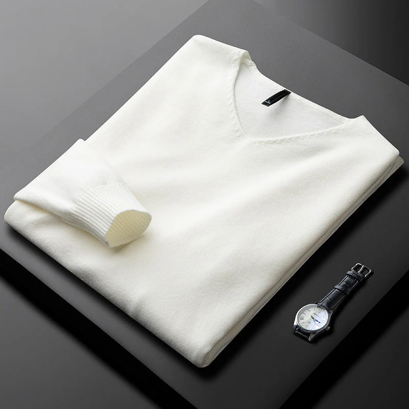 Ethan Cashmere V-Neck Sweater - Image 7