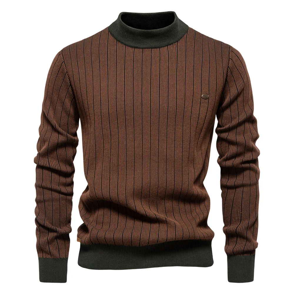 Ethan Cole Striped Cotton Sweater - Image 10