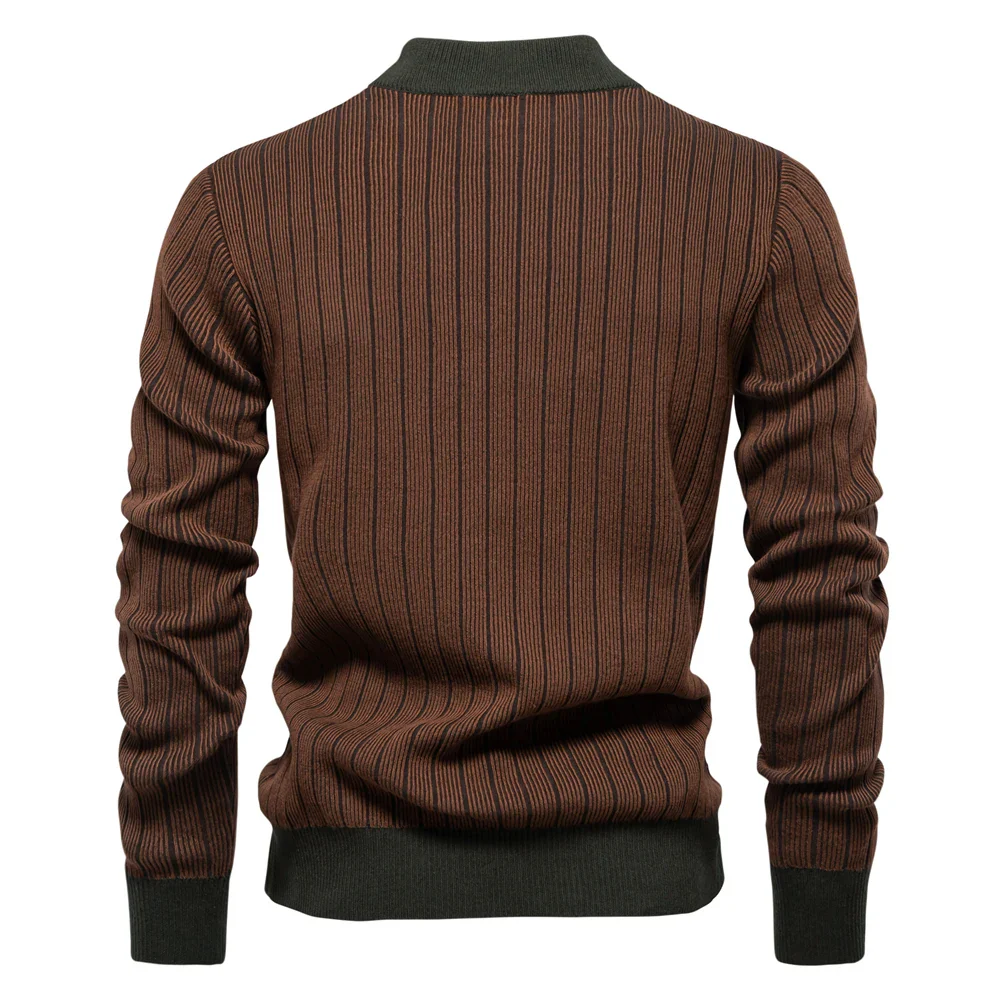 Ethan Cole Striped Cotton Sweater - Image 11
