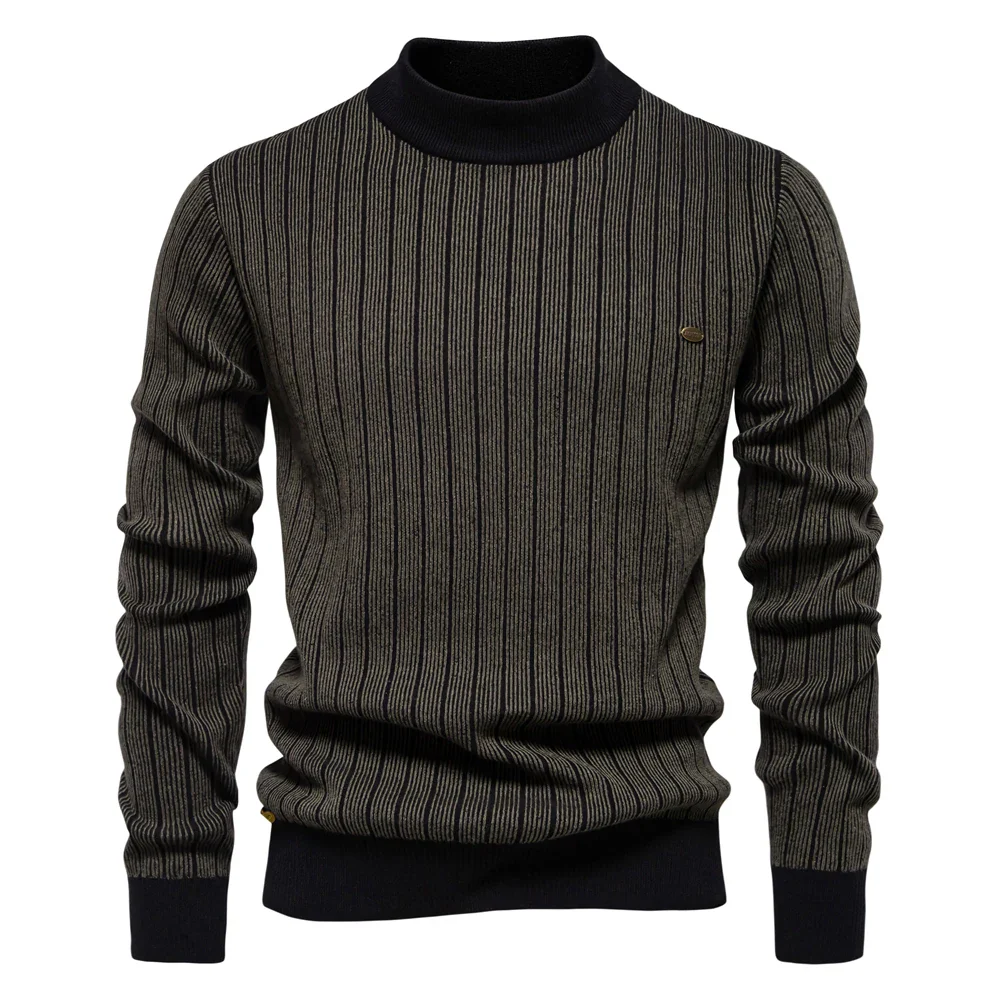 Ethan Cole Striped Cotton Sweater - Image 2