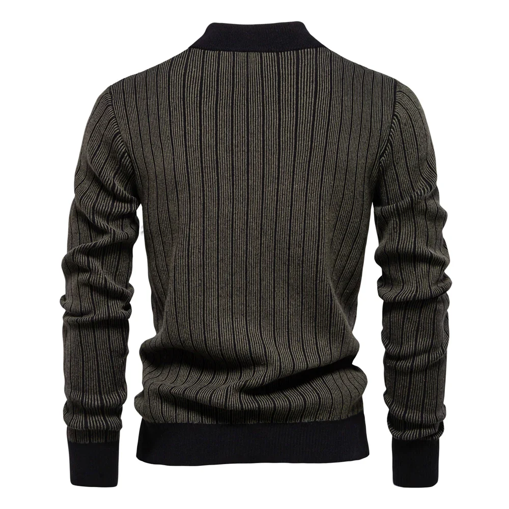 Ethan Cole Striped Cotton Sweater - Image 3