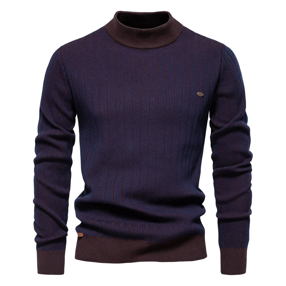 Ethan Cole Striped Cotton Sweater - Image 6