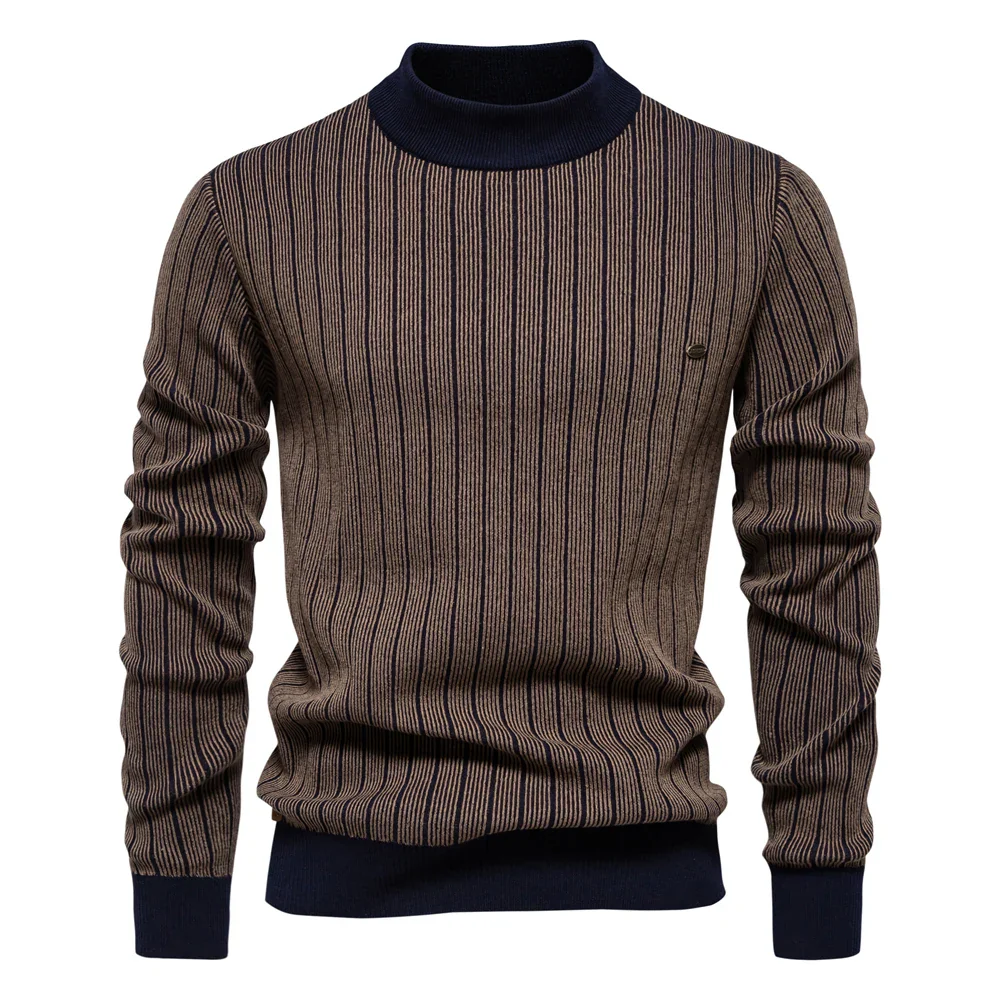 Ethan Cole Striped Cotton Sweater - Image 8