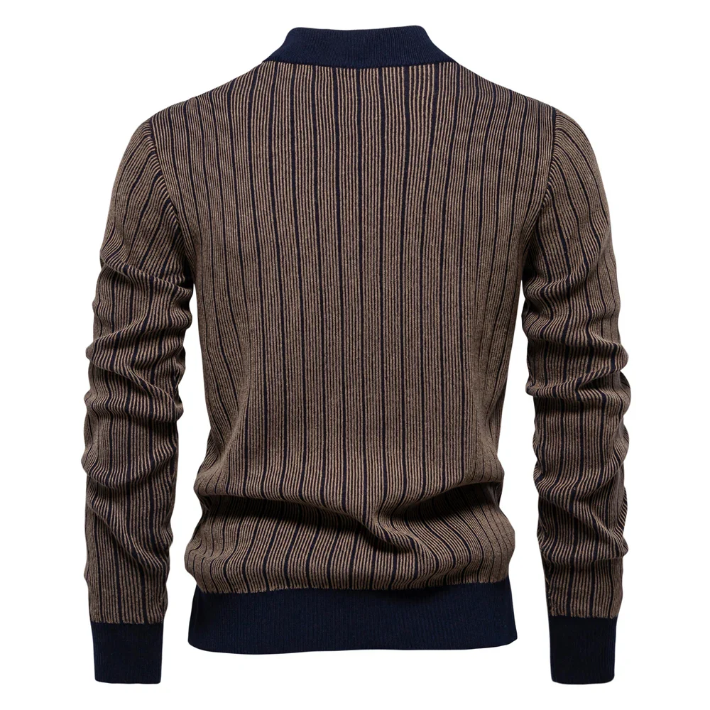 Ethan Cole Striped Cotton Sweater - Image 9