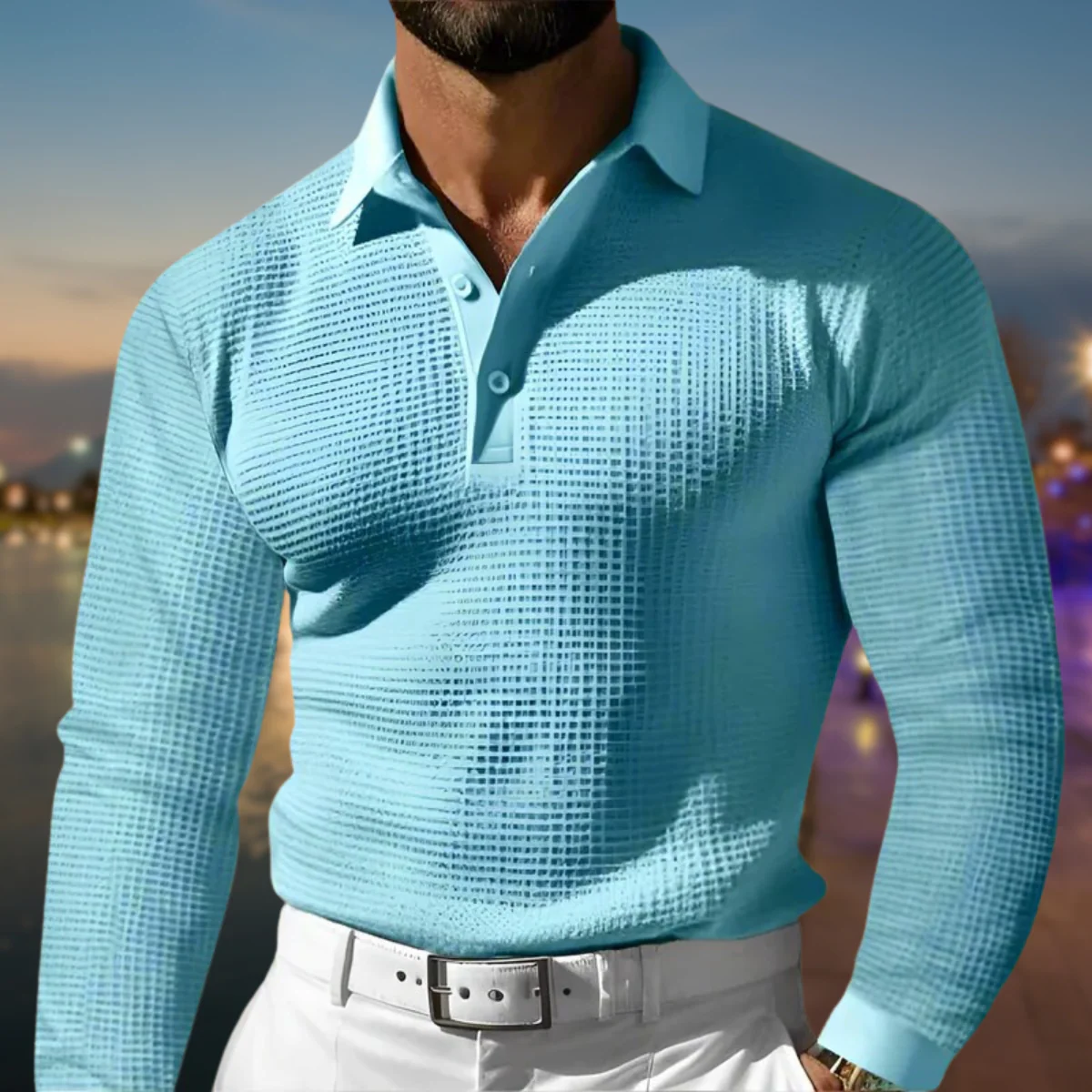 Ethan Morgan Textured Polo - Image 2