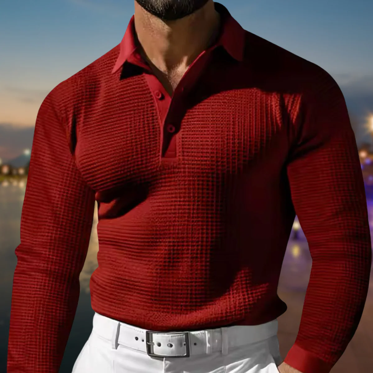 Ethan Morgan Textured Polo - Image 4