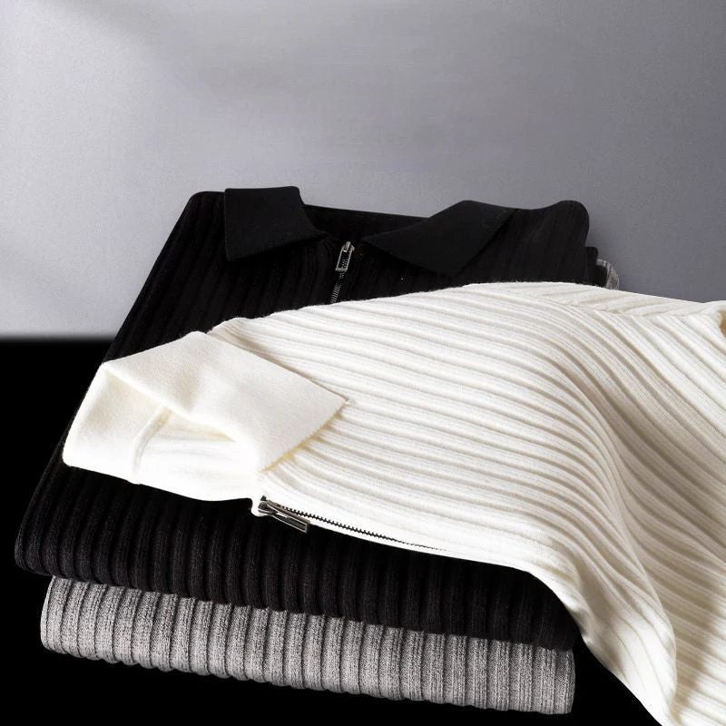 Florence Ribbed Polo Sweater - Image 6